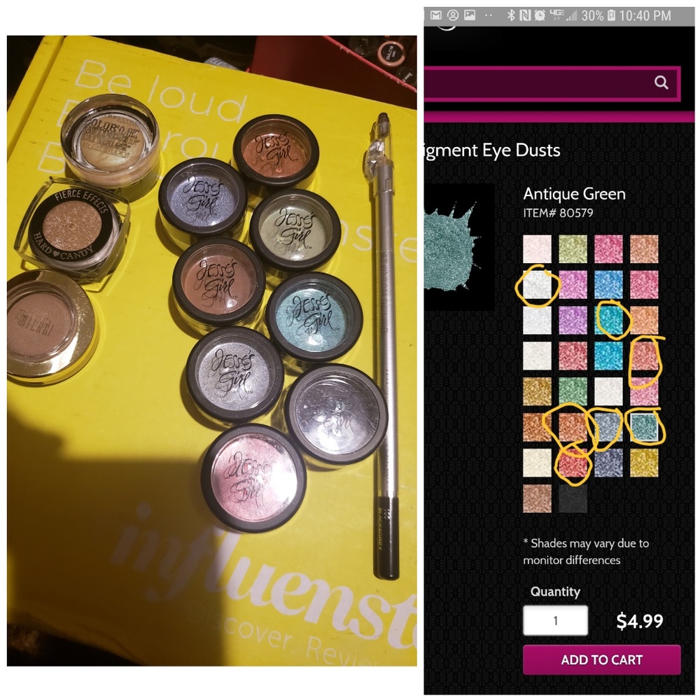 Eyeshadow pigment bundle